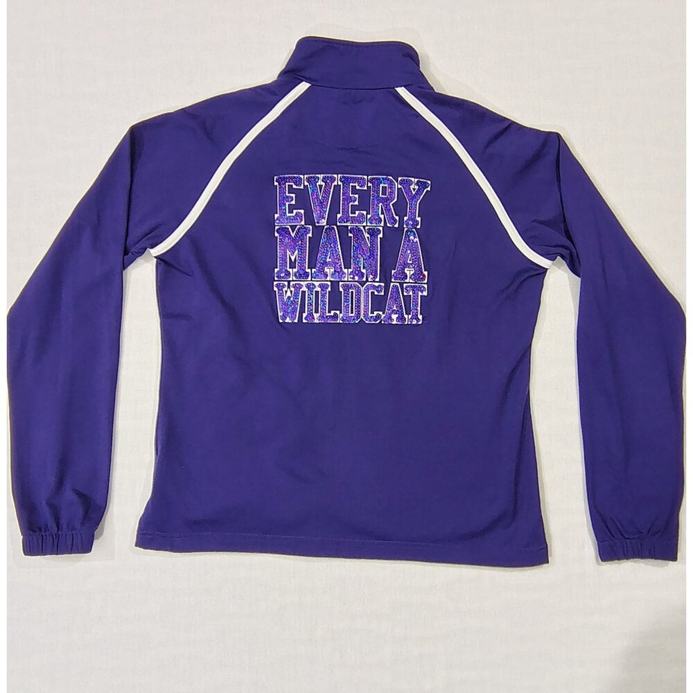 Kansas State Wildcats Track Jacket Womens M Every Man A Wildcat Zip Front Purple - Picture 5 of 16